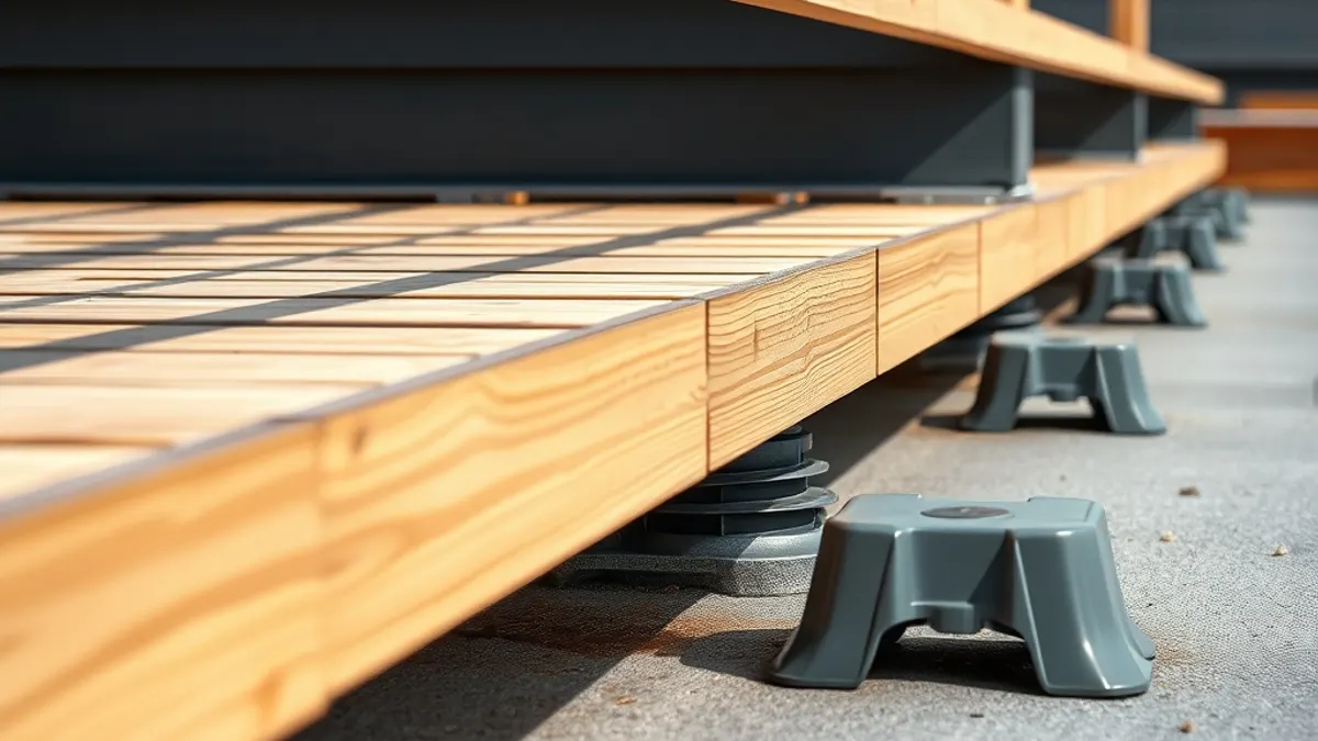 Photo : Calculer le nombre de plots de terrasse : Guide 2026 pour une pose parfaite