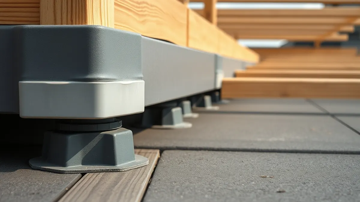 Photo : Meilleures marques de plots de terrasse 2026 : Rinno et Jouplast
