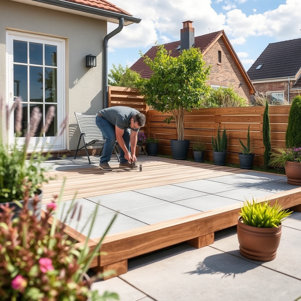 Vérifier le niveau final et ajuster les plots si nécessaire · Comment poser un plot de terrasse réglable sur dalle béton